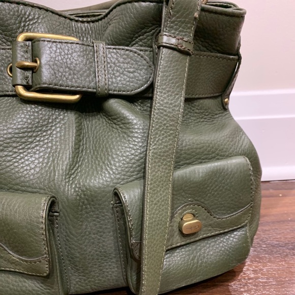 Cole Haan Medium Convertible Green Pebbled Tote - Picture 4 of 15